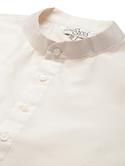 Image of SOJANYA (Since 1958, Men's Silk Blend Grey Kurta Pyjama & Silk Blend Jacket Combo