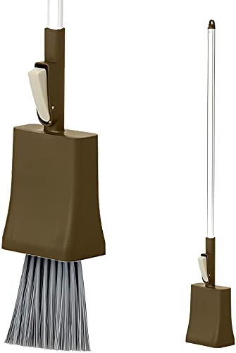 日本クリンテック(Nihon Clean tech) STAND. フリースタンディングブルームS ブラウン 幅9.5cm 全長67cm 立つほうき 玄関 車庫 倉庫