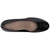 Clarks Women's Emslie Mae Pump, Black Leather, 8.5