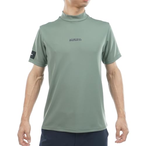 Admiral GOLF(アドミラル ゴルフ) メンズ ゴルフウェア カラタッチ モックネックシャツ カーキ Lサイズ ADMA617