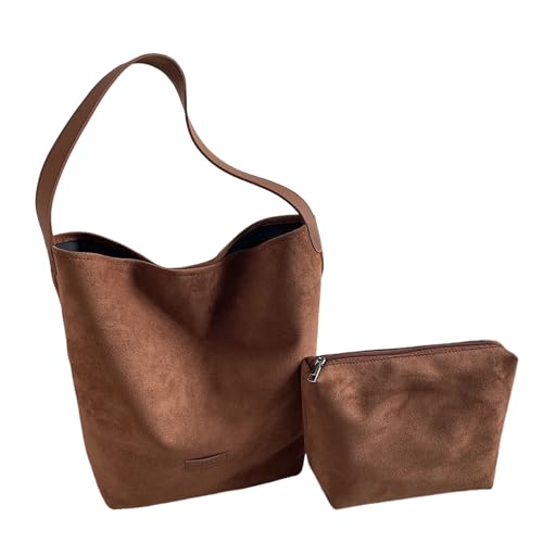 Sac à bandoulière en daim spacieux idéal pour les cours et les sorties