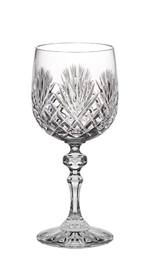 Barski Wine Goblet - Crystal - Glasses - Set Of 6 - Red Or White Wine - Beautifully Hand Cut - 11 Oz. - European Quality Made In Europe #TOP1