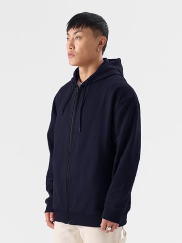 Image of LAZYCHUNKS Men's Zipper Hooded Sweatshirt | Premium Full Sleeve Hoodie Jacket with Front Zip & Pockets | Stylish Winter Wear, Warm Casual Sportswear for Men