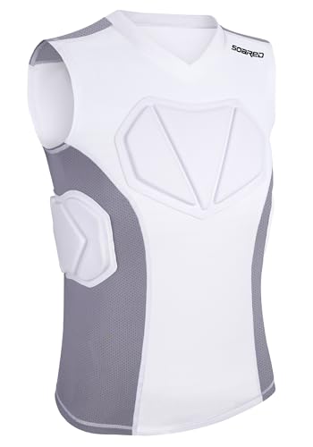Image of Soared Youth Baseball Chest Protector XPE Foam Padded Compression Shirt | High Resilience, No Flattening & No Shifting, Heart Sternum Guard for Softball Football Lacrosse Baseball