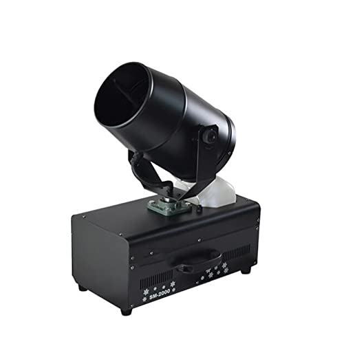 Máquina de nieve, 2000 W, con control remoto inalámbrico manual y caja de empaque, máquina de nieve artificial para espectáculos en escenario, fiestas DJ y eventos miniatura 1