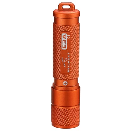 SKILHUNT E3A Small Keychain Mini Light Super Tiny Key Chain Torch AAA Battery(Included) Pocket EDC LED Flashlight for Indoor and Outdoor (Vibrant Orange? Cool White?)
