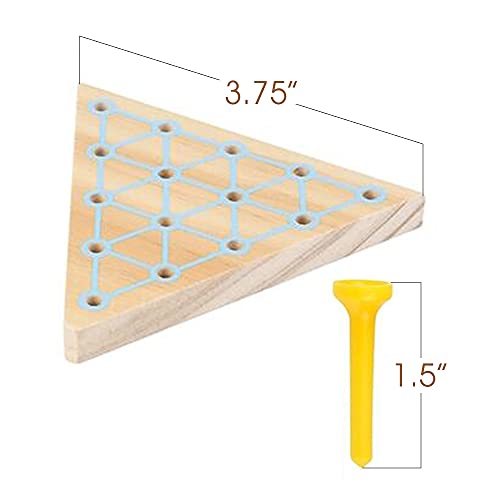 Juego de Clavijas Triangular, Set de 2, Juegos de Mesa Divertidos para Niños y Adultos, Hecho con Madera y Plástico, Juguetes Educativos para Niños y Niñas miniatura 3
