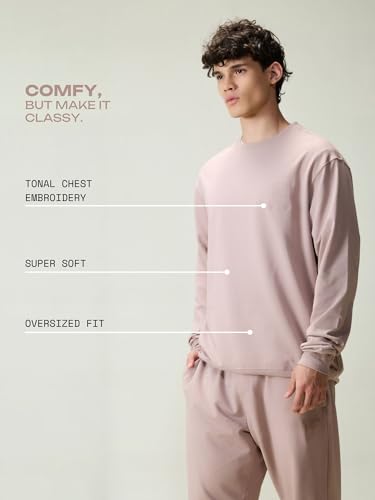 Image of CAVA Men's Everywear Oversized Sweatshirt for Men | Cozy Soft Terry Pullover, Casual Loungewear Top, Relaxed Fit for Layering, Home, Travel & Street Style