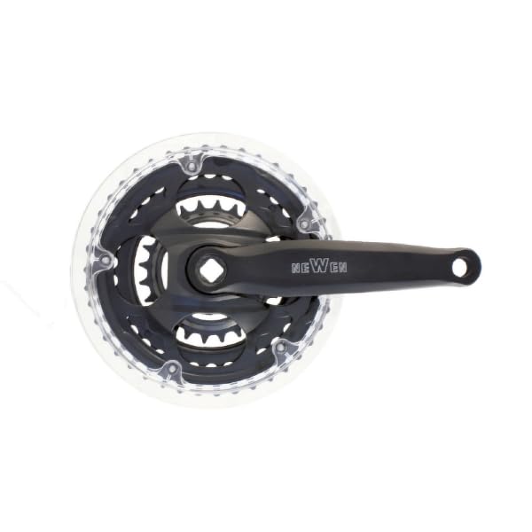 cyclingcolors pédalier vélo VTT Triple Plateaux 42 34 24 Dents, Acier, 170mm, Noir