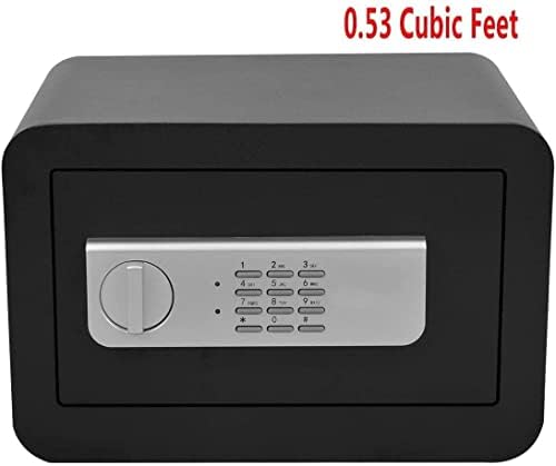 Fireproof Waterproof Cabinet s Drop Slot s Depository, Security Keypad Cabinet s, 0.58 Cubic Ft Home Hotel security with a Front Drop Slot for Cash, Bk