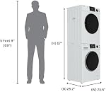Equator Standard Stackable Washer 1.9cf 110V +Vented Sensor Dryer 4cf 110V