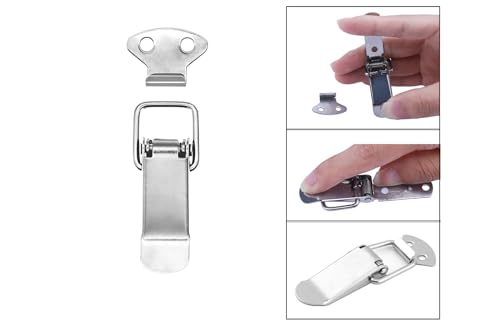 ORTAVA Spannverschluss Edelstahl, Kistenverschluss, Schnappverschluss, Verschluss, 2 Stück, Geeignet für Türen, Fenster, Schränke und Kastendeckel, Schnappverschluss