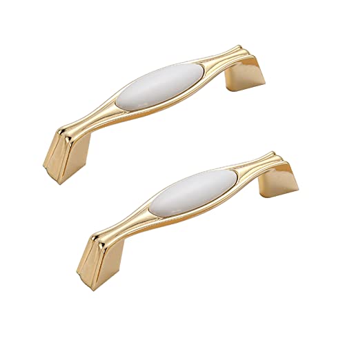 2 tiradores de armario de estilo europeo, tiradores de barra para cocina, tiradores de puerta de armario, tiradores de muebles en forma de arco, tiradores de cajón de dormitorio con tornillos (distan