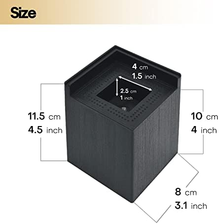 aspeike 4 Inch Bed Furniture Risers Heavy Duty Square Furniture Lifts for Couch, Chair, Desk, Sofa Lifts Heavy Duty Supports Up to 2,200 Lbs Bed Risers 4-Pack Black