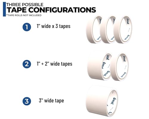Excell Triple Premium Extra Wide Metal Multi-Rolls Desktop Tape Dispenser, ET-13371, 3 inch Wide, 3 inch Core image 7