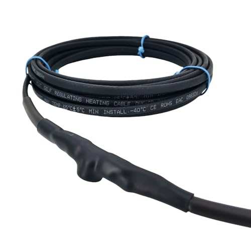 MincoHome Pipe Heating Cable Built-in Thermostat 200-240V Plug-in Water Pipe Anti-Freeze Kit Energy-Saving (4M)