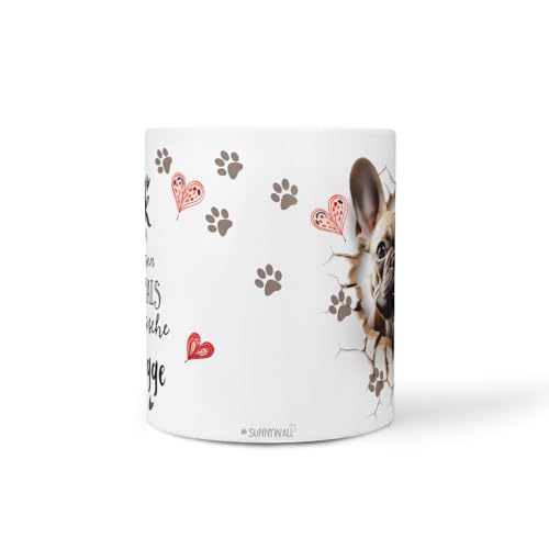 Hunde-Tasse: Französische Bulldogge hell | Frenchie | Liebe zum Haustier | Kaffee-Tasse | Geschenk für Hundeliebhaber Hundebesitzer | Geschenkidee | Keramik 330ml | French Buldog