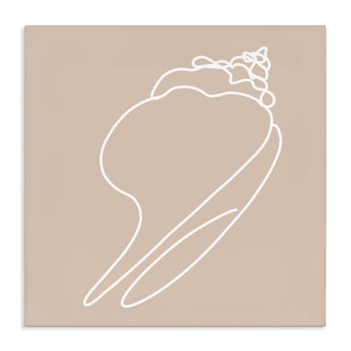 Stupell Industries Sea Shell Beach Ocean Life, 24 x 24 Inch Canvas Wall Art