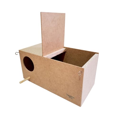 Ninho para Calopsita em MDF, Casa de Pássaro com Gancho, Criadeira para Gaiola