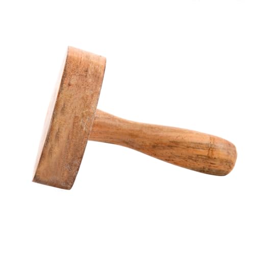 PTR Wooden Paratha Presser, Roti Fluffer, Seker, Masher - Perfect Kitchen Tool for Making Delicious Parathas and Mashing Pav bhaji and Vegetable - (Set of 1)