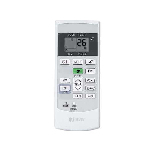 Image of 7SEVEN Compatible with Sharp AC Remote Control AH-X13PET-W Model 156 Suitable for 1 1.5 2 Ton Split and Window Air Conditioner - Match Each Key by Key Exactly with Existing AC Remote Function