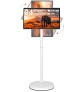 Esduche 24-inch Portable Smart TV on Wheels with Touch Screen Monitor | 6+64G Storage | Support G...
