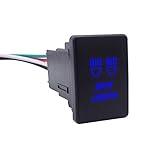 WeiSen Blue Backlight Spot Lights Symbol Push Button ON-Off Switch with Connector Wire Kit...