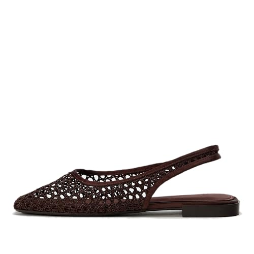 Slingback Flats for Women Breathable and Comfortable with Square Head Elegant Dress Shoes for Dating and Party Popular Style