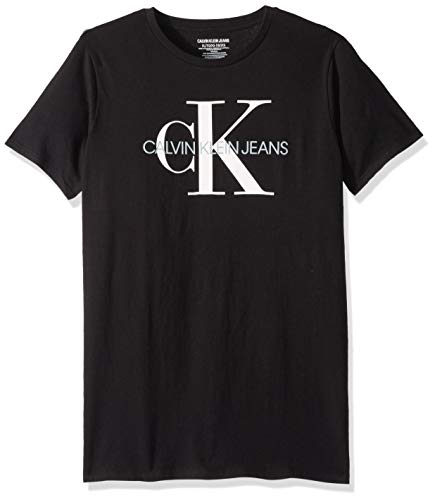 Image of Calvin Klein Big Boys' Track Logo Crew Neck T-Shirt