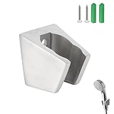 Vasemele Duschkopfhalterung Wand Edelstahl Wandhalter Handbrausehalter Silber Handbrause Halterung Duschkopfhalterung mit Schrauben Duschbrause Halterung Brausehalterung für Duschkopf