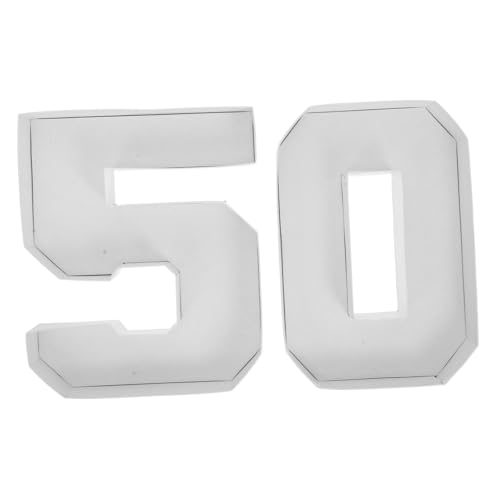 SMASOLO Cajas de Cartón Numeradas para Dulces y Alimentos, 2 Bandejas Números Grandes Rellenable, Decoración para Cumpleaños, Aniversarios y Fiestas, Paquete 5 0