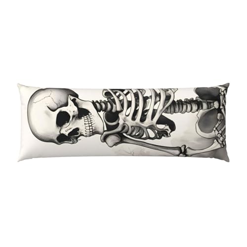 Housse de coussin de corps squelette pour grand lit et canapé