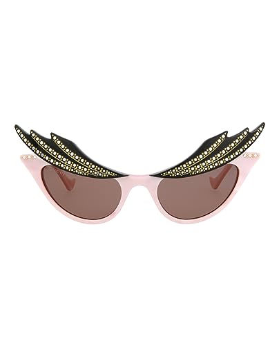 Gucci Cat Eye Sunglasses Pink Pink Brown Luxury Eyewear Made In Italy Acetate Frame Designer Fashion for Everyday Luxury