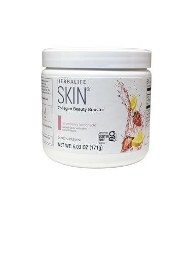 Colágeno Potenciador de Belleza Herbalife SKIN Limonada de Fresa Envase 6.03 Oz.