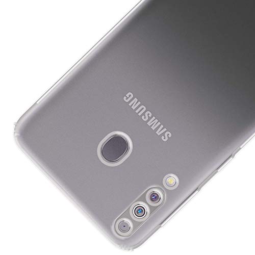Image of Amazon Brand - Solimo Anti Dust Plug Mobile Cover (Soft & Flexible Back case), for Samsung Galaxy M30 (Transparent)