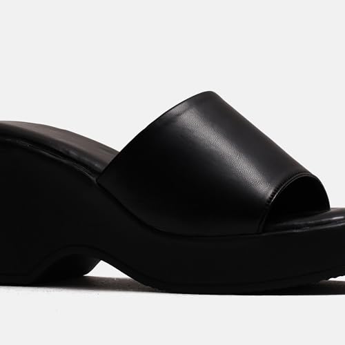Image of JM LOOKS Women's Wedge Sandals - Open Toe Slip-On with Comfortable Sole | Stylish & Easy to Daily and Casual Outfits