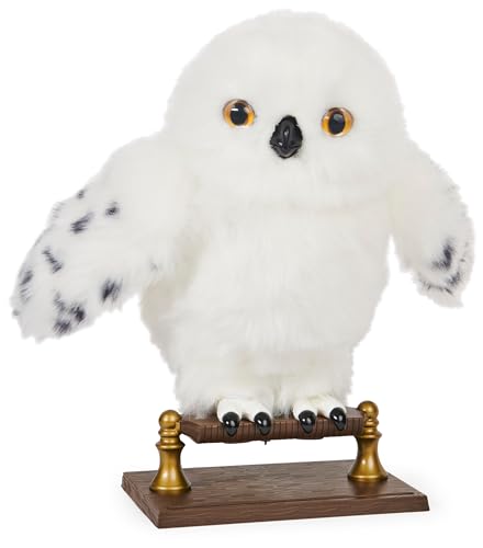 HARRY POTTER-WIZARDING WORLD -LECHUZA HARRY POTTER INTERACTIVA- Peluche Hedwig Interactivo 'Enchanting Hedwig' -más de 15 Sonidos y Movimientos y Sobre de Hogwarts -6061829- Juguetes Niños 5 Años +
