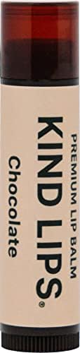 Kind Lips Lip Balm, Nourishing Soothing Lip Moisturizer for Dry Cracked Chapped Lips, Made in USA with 100% Natural USDA Organic Ingredients, Chocolate Flavor, Pack of 1