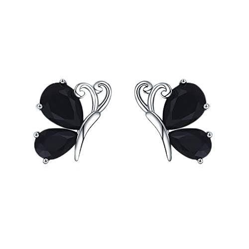 Pendientes mariposa de plata antialérgicos que evitan rojeces en orejas de mujer