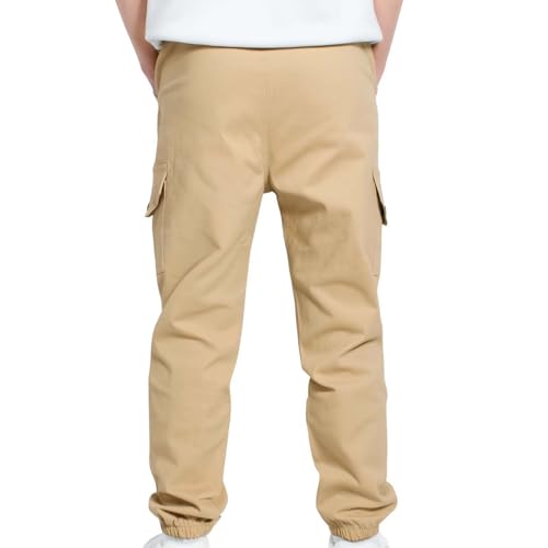 Boys Sweatpants Lightweight Elastic Waist Casual Fashion Cargo Pants Baggy Athletic Hiking Outdoor Jogger with Pocket2