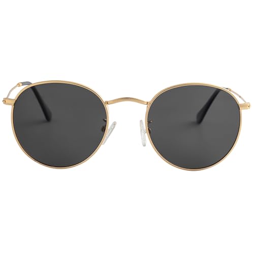 Kursan Mirrored Metal Round Sunglasses