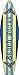 SMART BLONDE Beach House Novelty Mini Metal Surfboard MSB-156