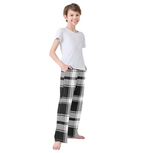 Boys' Pants Royal Stewart Tartan Plaid Long Bottoms Jogger Pants Elastic Waist Trousers with Pockets S-XL4