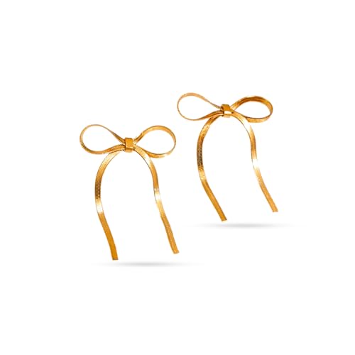 Image of Rubans Demi Fine Stainless Steel Stud Earrings Daily Gift for Women & Girls