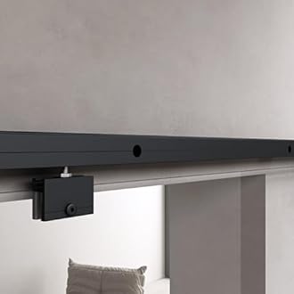 Durovin 775 × 2050mm Internal Sliding Glass Door – 8mm Clear Tempered Glass, Soft Close System, Premium Black Hardware&Bar Handle, Heavy-Duty 5ft Track for Bathroom, Kitchen, Living Room & Bedroom