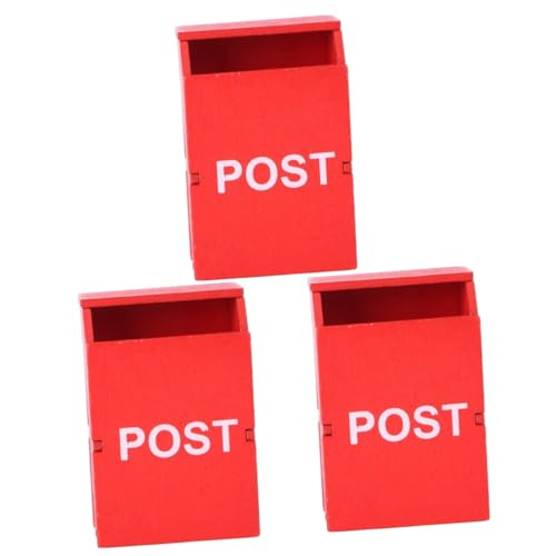 BAZEITFLOW 3pezzi Mini Mailbox Decorativo Miniatura Per Case Dei Giocattoli Accessorio Creativo Per Ambientazioni e Decorazioni Di Scene Stile Elegante e Artigianato Di Qualità Per