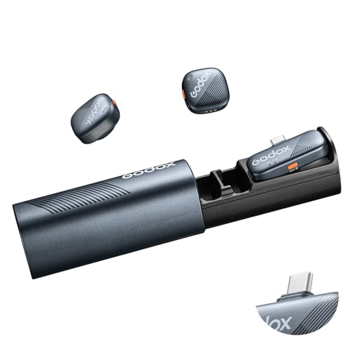 GODOX Cube-SC Kit 2 2.4G Wireless Lavalier Microphone, 984ft/300m Range, Noise Cancellation...
