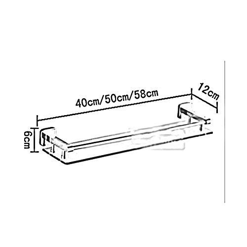 Toallero de baño con estante de vidrio templado para cosméticos en pared