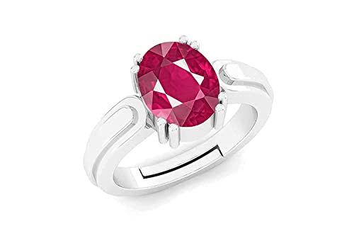 Bague en argent véritable rubis authentique non traité de Birmanie