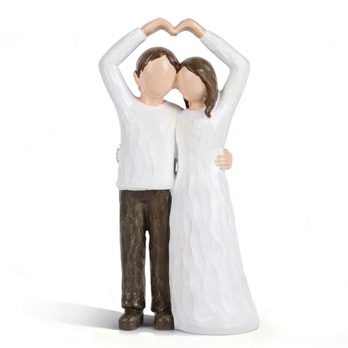 XIYOUQI Romantic Couple Figurine Statue –Resin Wedding, Love Sculpture for
